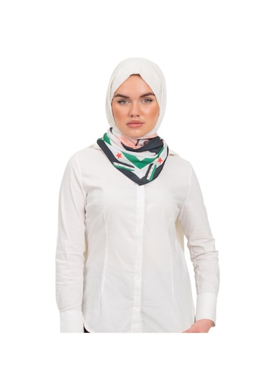 Zaytoon Suriye Bayrak Çerçeveli Suriyenin Şarkıcı Sarut Resmi Baskılı 45 45 Cm S100027 Çok Renkli