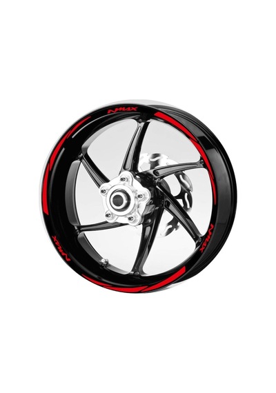 Kırmızı Nmax Yazılı 3 Parçalı Reflektif Kırmızı Jant Şeridi (280575191)