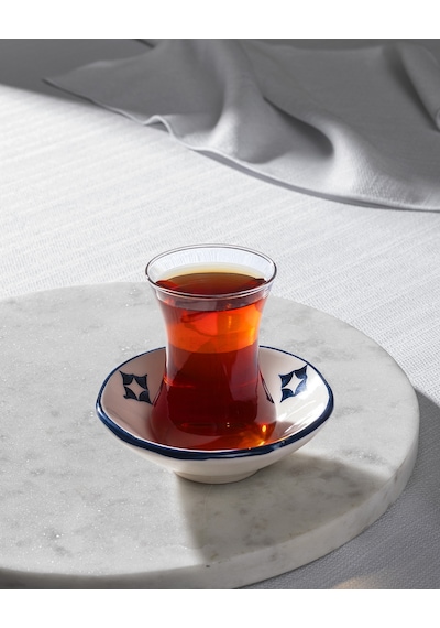 Madame Coco Vie Rouge Bourges 8'li Çay Seti - Mavi/beyaz - 108 Ml 8684427290545 Çok Renkli