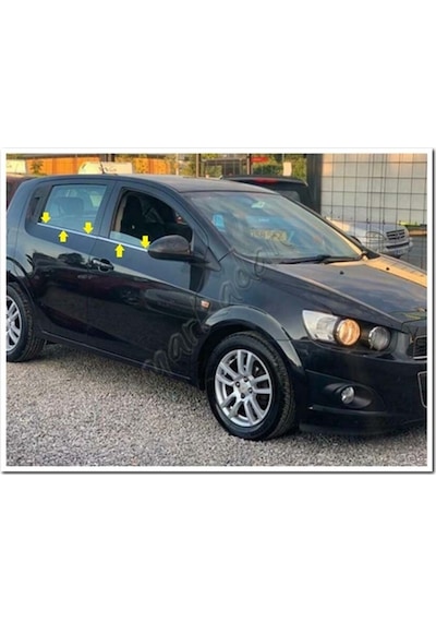 Chevrolet Aveo Hb Krom Cam Çıtası 2012 Sonrası 4 Parça  Paslanmaz