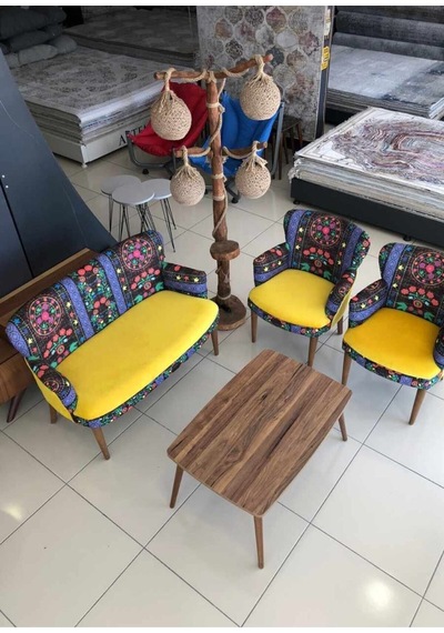 Azra Mobilya Çay Seti Oturma Grubu Oturma Takımı Koltuk Takımı Ahşap Mobilya Takımı Balkon Bahçe Mobilyası Etnik Desen Sarı Azra Mobilya Çay Seti Oturma Grubu Oturma Takımı Koltuk Takımı Ahşap Mobilya Takımı Balkon Bahçe Mobilyası Etnik Desen Sarı