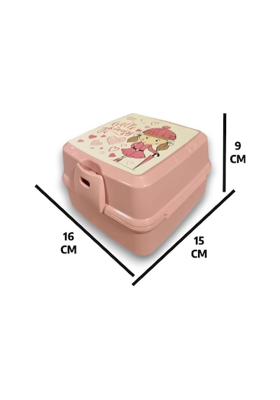 Premium Beslenme Kutusu 4 Bölmeli Little Princess Pembe Diğer
