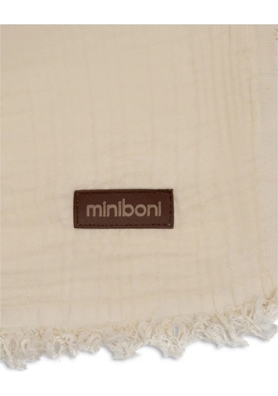 Miniboni Müslin Bebek Battaniyesi 100x120 Cm Ekru
