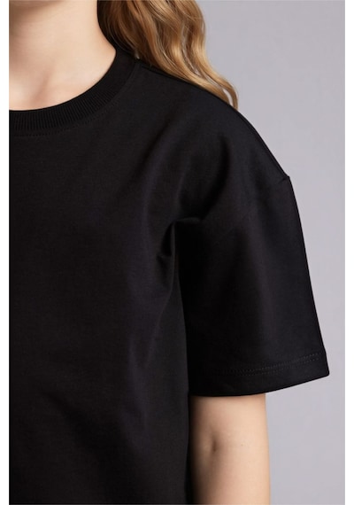 Defacto Relax Fıt Siyah Kız Çocuk T-shirt D9099a8/bk81 Siyah
