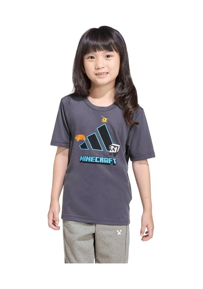 Kd4435-c Adidas Minecraft Tr Tee Çocuk T-shirt Antrasit Kd4435-c