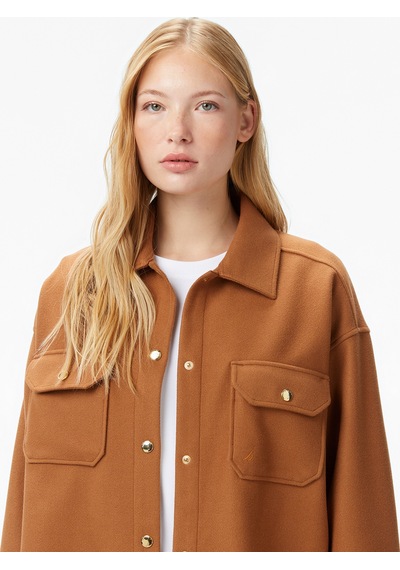 Nautica Kadın Kahverengi Regular Fit Gömlekdüz47w507t