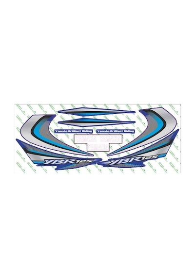 Yamaha Ybr 125 2010 Uyumlu Mavi Sticker Set Standart