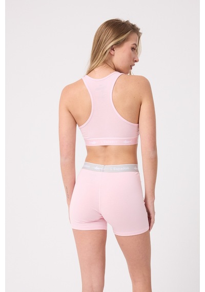 Athleshorts Yüksek Bel Kadın Uzun Boxer Şort-3274 Pembe