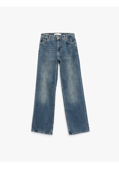 Koton Pamuklu Düz Kesim Düz Paça Jean Pantolon - Straight Jeans Koyu İndigo 6wal40006md Dark Indigo Koton Pamuklu Düz Kesim Düz Paça Jean Pantolon - Straight Jeans Koyu İndigo 6wal40006md Dark Indigo