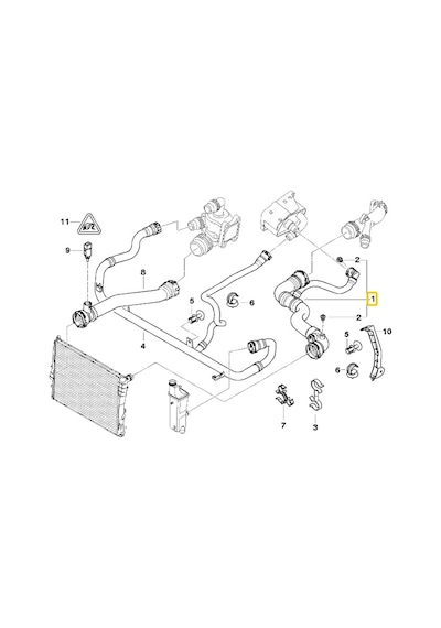 Bmw Uyumlu E46 N40 N42 N45 N46 Motor Radyatör Üst Hortumu 1712752