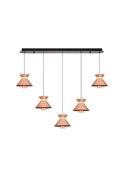 Özcan Aydınlatma 2803-5as-32 Mekik 5'li Sıralı Sarkıt Rose Gold