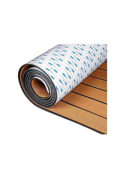 240 X 120 Cm Eva Suni Teak Tik Deck 3m Bantlı Tekne, Yat, Havuz Kenarı Ve Karavan İçin Zemin Kaplaması