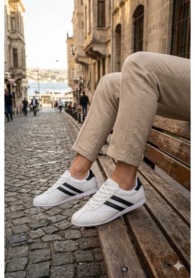 M.p 261 6576 Rahat Esnek Sneaker Erkek Ayakkabı Beyaz - Lacivert M.p 261 6576 Rahat Esnek Sneaker Erkek Ayakkabı Beyaz - Lacivert