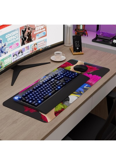 Tr Maksimalizm Oyuncu Gaming Mouse Pad Kauçuk Kaymaz Taban Mousepad V4, 70x30 Xl