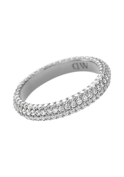 Pave Crystal Ring Silver Gümüş