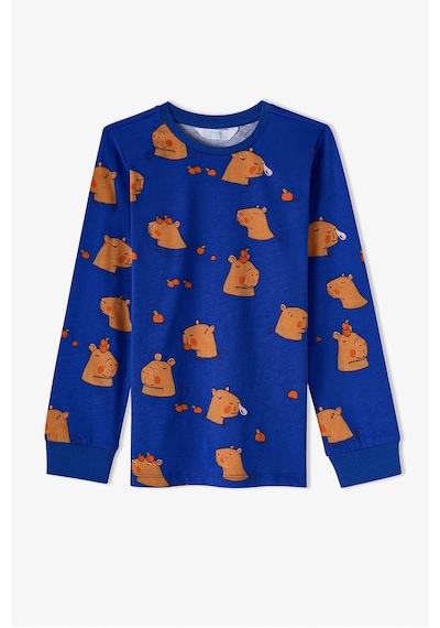 Penti Erkek Çocuk Saks Nap Time Pamuklu Uzun Kollu 2li Pijama Takımı