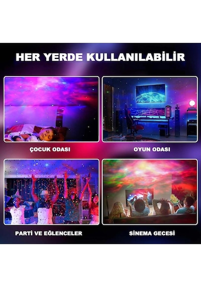 Astronot Projektör Işık, Gece Lambası,çocuk Odası Beyaz
