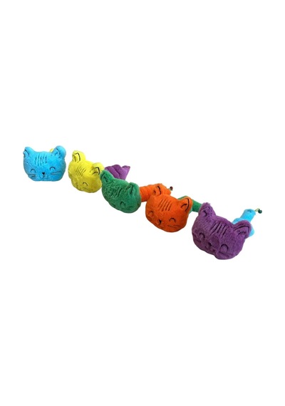 Sesli Peluş Yaylı Mutlu Kedi Köpek Oyuncağı 26 Cm Çeşitli Renklerde