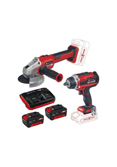 Einhell AXXİO 18/115 Taşlama İmpaxxo 18/400 2 x 4.0 Twincharger Set
