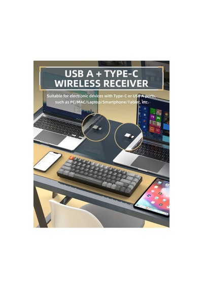 K68 Red Switch Kablosuz Bluetooth Mekanik Oyuncu Klavyesi Hotswapp Oyun Klavyesi K68 Red Switch Kablosuz Bluetooth Mekanik Oyuncu Klavyesi Hotswapp Oyun Klavyesi