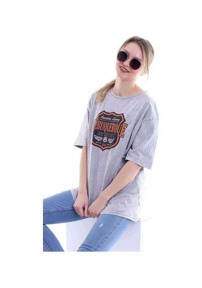 Kadın Oversize Albuquerque Baskılı Tshirt