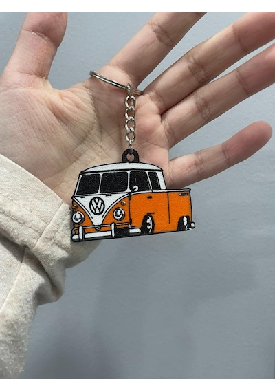 Tos Tos Araba Kombi Sevimli Figür Karakter Anahtarlık Çok Renkli