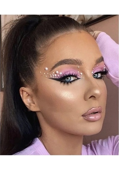 Gold Beauty 244 Adet Kendinden Yapışkanlı Inci Tırnak Taşı ve Yüz Taşı Vücut Taşı-8682376125031