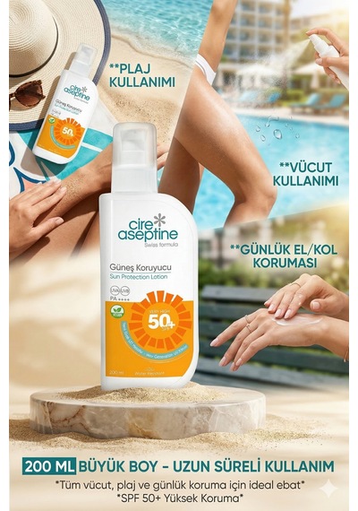 Cire Aseptine Spf50+ Güneş Koruyucu 200 Ml