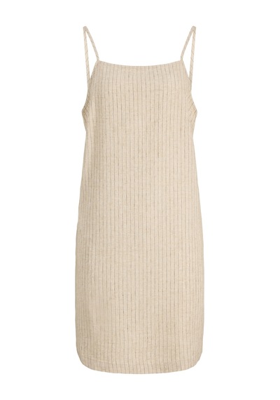 Kadin Kare Yaka Kolsuz Elbise - Almira - 12294717 Feather Gray