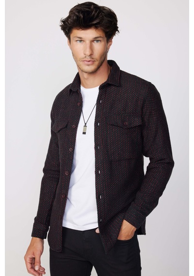 Tudors Erkek Slim Fit Dar Kesim Uzun Kollu Çizgili Çift Cepli Kışlık Oduncu Gömlek-28193 Çok Renkli Tudors Erkek Slim Fit Dar Kesim Uzun Kollu Çizgili Çift Cepli Kışlık Oduncu Gömlek-28193 Çok Renkli