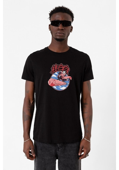 Dragon Ball Z Anime Tao Pai Pai Express Siyah Erkek Tshirt Çok Renkli