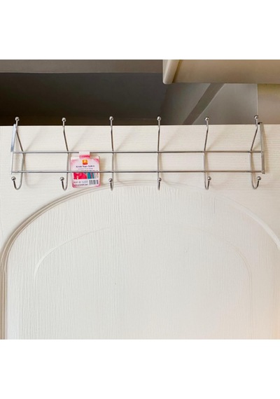 12'li Krom Kapı Arkası Askılık - 50 Cm Genişlik, Vidasız Matkapsız Kapı Üstü Askı, Çok Amaçlı E 12'li Krom Kapı Arkası Askılık - 50 Cm Genişlik, Vidasız Matkapsız Kapı Üstü Askı, Çok Amaçlı E