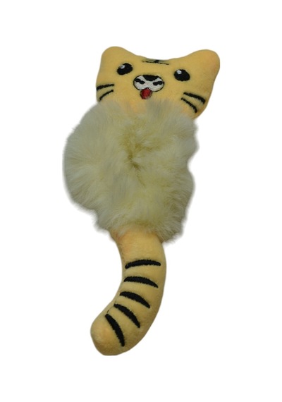 Lastikli Peluş Kedi Toka Sarı