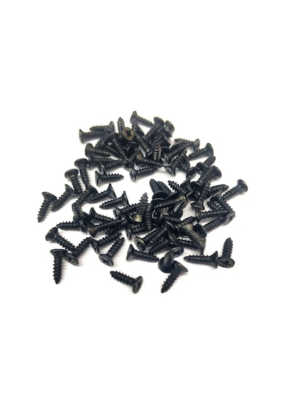 Siyah 1000 Adet Klips Vidası 2,2x6,5 Mm Yhb - Konik Başlı Kutu, Sandık, Ayak, Askı, Mini Vida 0-8
