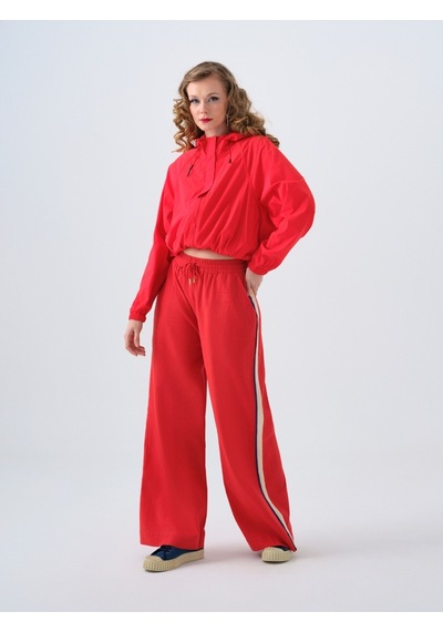 Straight Fit Kadın Pantolon Kırmızı