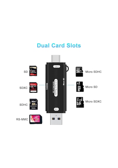 Micro Sd Kart Okuyucu Type C To Usb 3.0 Çevirici Otg 5 Gbps Hafıza Kartı Okuyucu Adaptör Micro