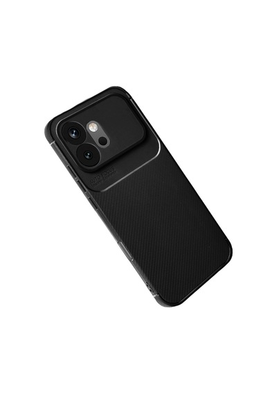 Huawei Honor 600 Uyumlu Auto Focus Karbon Kapak - Siyah