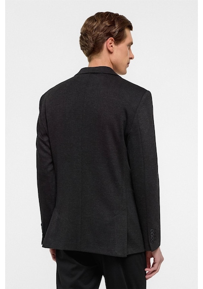 Süvari Siyah Regular Fit Mono Yaka 6 Drop Ceket-33764 Siyah