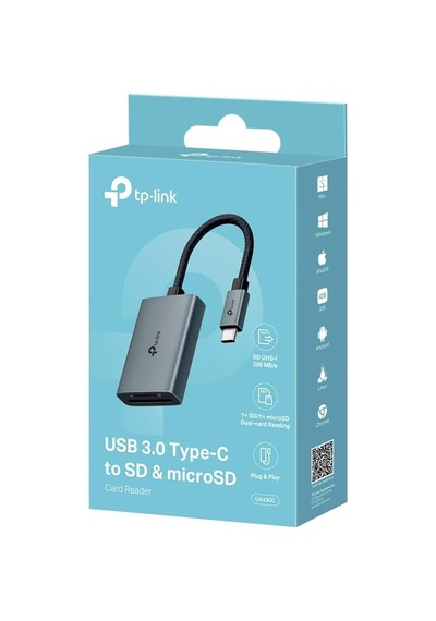 Tp-link Ua430c Usb 3.0 Type-c Ile Sd & Microsd 3.0 Kart Okuyucu