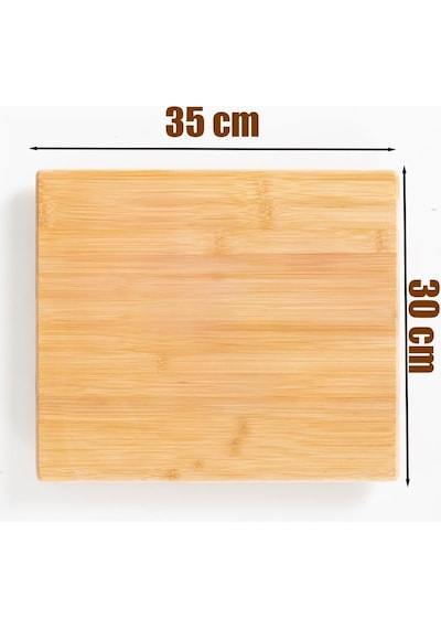 Porsima Bambu Peynir Pizza Tahtası Sunum Tahtası 360 Derece Dönen Yuvarlak Lüx Servis 35 X 30 X 1.5 Cm Diğer