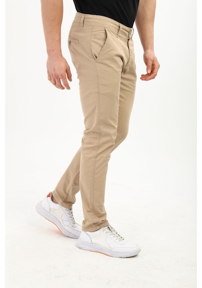 Tom Free Store Erkek Likralı Esnek Yumuşak Dokulu Pamuklu Chino Pantolon Bej