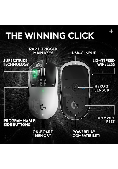 Logitech G Pro X2 Superstrike 910-007777 44.000 Dpı 8khz. Lightspeed Şarjlı Optik Kablosuz Oyuncu Mouse Logitech G Pro X2 Superstrike 910-007777 44.000 Dpı 8khz. Lightspeed Şarjlı Optik Kablosuz Oyuncu Mouse