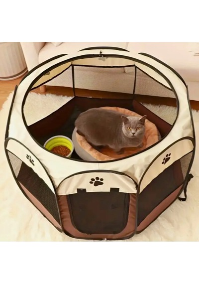 Kahverengi Kedi Doğum Çadırı Evcil Hayvan Kafesi Kedi Oyun Alanı Köpek Çadırı Köpek Evi Kedi Evi