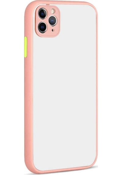 Apple Uyumlu  iPhone 11 Pro Max Kılıf Hux Düğme Ve Kapak Zıt Renk Kılıf