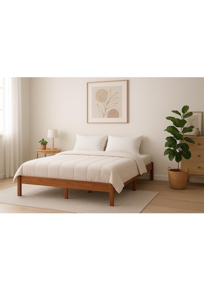 Butik Ceviz Renk Doğal Masif Ahşap Butik Karyola Ceviz Renk Başlıksız 140x190 Butik Ceviz Renk Doğal Masif Ahşap Butik Karyola Ceviz Renk Başlıksız 140x190