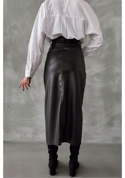 Verymoda Deri Etek F1569 Siyah