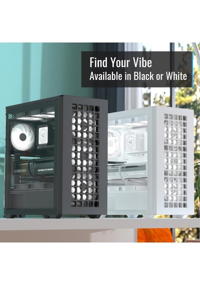 D502a, Mid-tower Kasa, Oyun Bilgisayarı Kasası, Airflow Mesh Ön Panel Tasarımı, 4 Rgb Fan Dahil, Atx Micro-atx Ve M