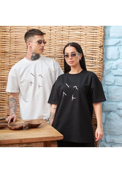 Flood Of Style Siyah Unısex Aır Oversize Tshirt
