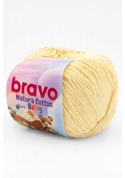 Natura Cotton Baby Açık Sarı 706 %100 Pamuk Örgü İpi 50 Gr 130 Mt