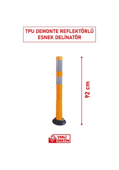 22078 Ub R Tpu Demonte Esnek Delinatör 92 Cm X 80 Mm Esnekliğe Sahip Reflektörlü Trafik Ürünü